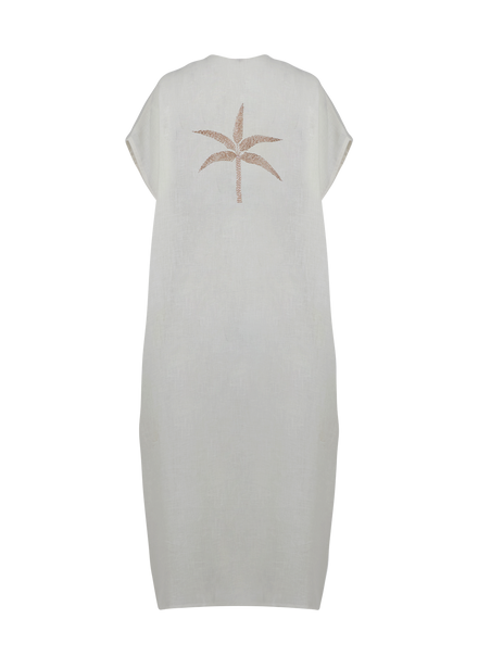 Kimono Linen Palm Tree Pink