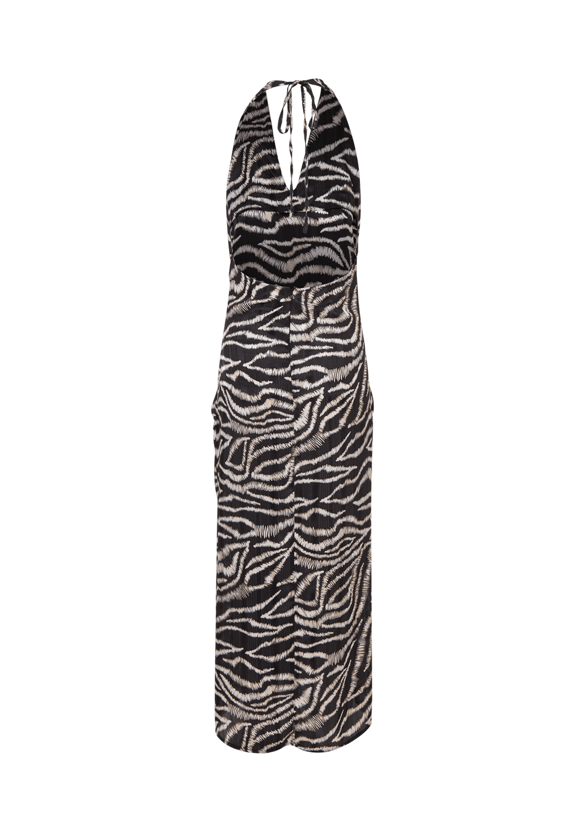 The Backless Halter Dress Zebra